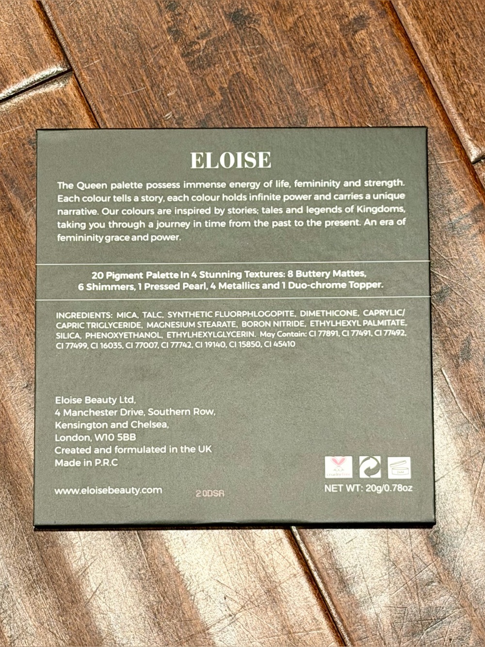 Eloise Beauty THE QUEEN eyeshadow palette - 20 shades - Picture 4 of 4